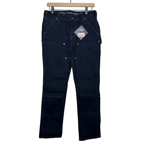 Dovetail Workwear Jeans Womens 12 Blue Slim Leg Mid Rise Pockets - Picture 1 of 8